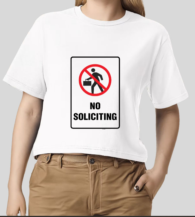 Women's Fine Jersey Boxy T-shirt - No Solicitors