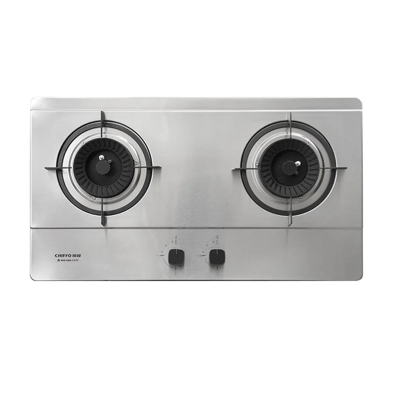 Energy-Efficient LPG Class Dual-Cooker Gas Cooktop Piezoelectric Ignition Stainless Steel Surface Household Built-In Flameout 30